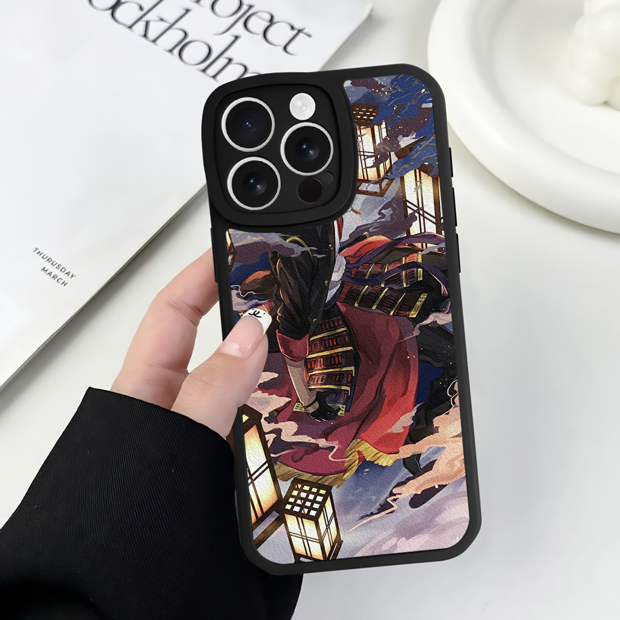 （画像用） 刀剣乱舞 Touken Ranbu 【iPhone 16シリーズ対応】シリコンスマホケース（レザー調） 材質：シリコン